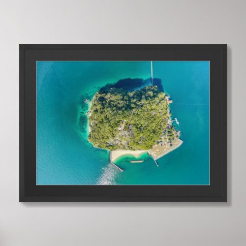 Kashima Island Aerial Photograph Framed Art