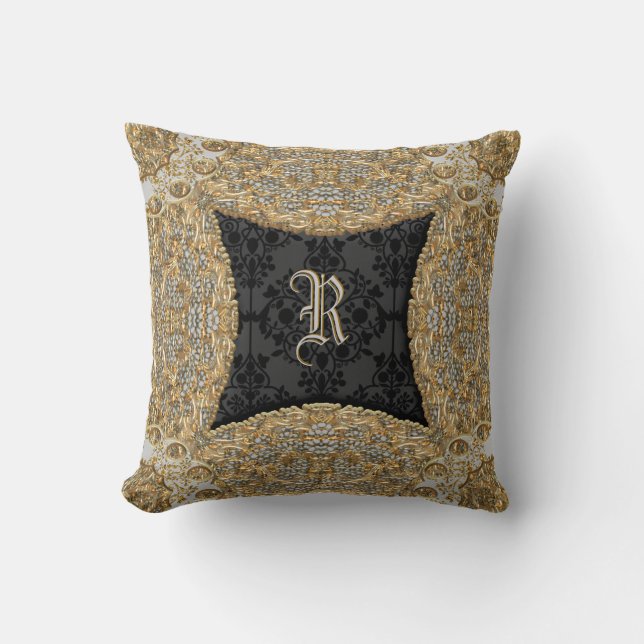 Kashmid Dove Victorian Throw Pillow (Front)
