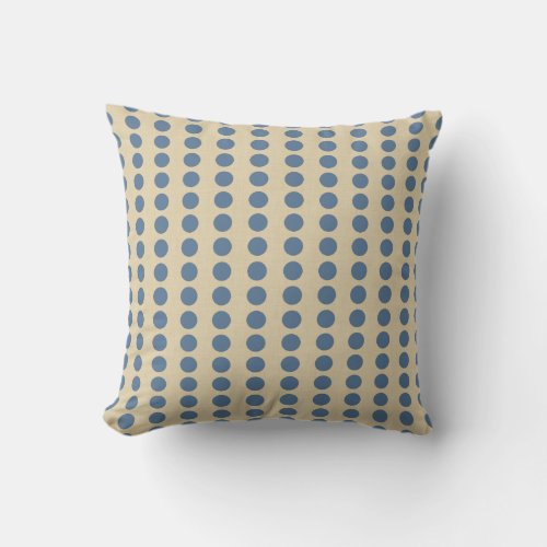 Kashmir Blue Spice Moods Dots Throw Pillow