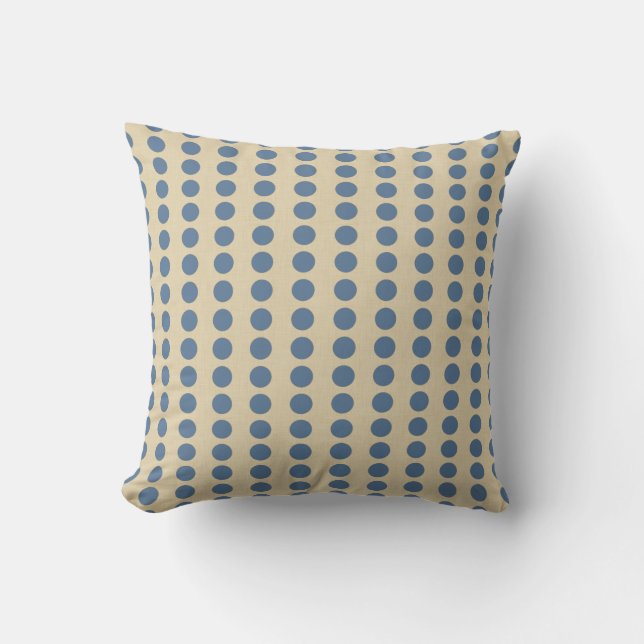 Kashmir Blue Spice Moods Dots Throw Pillow (Front)