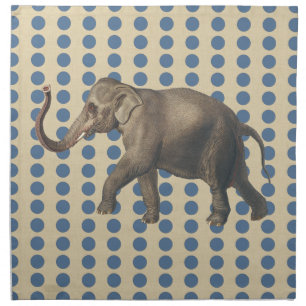 Kashmir Blue Spice Moods Dots with Elephant Napkin
