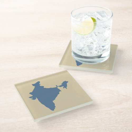 Kashmir Blue Spice Moods India Glass Coaster