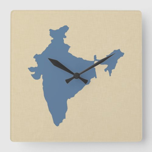 Kashmir Blue Spice Moods India Square Wall Clock
