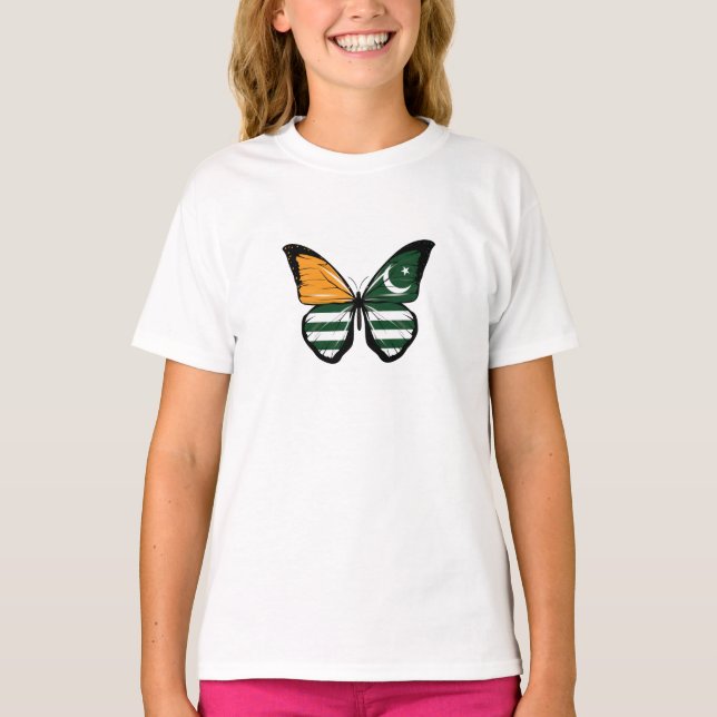 Kashmir Butterfly Flag T-Shirt (Front)