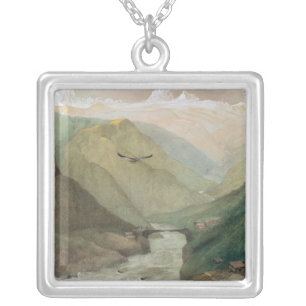 Kashmir, c.1860 silver plated necklace