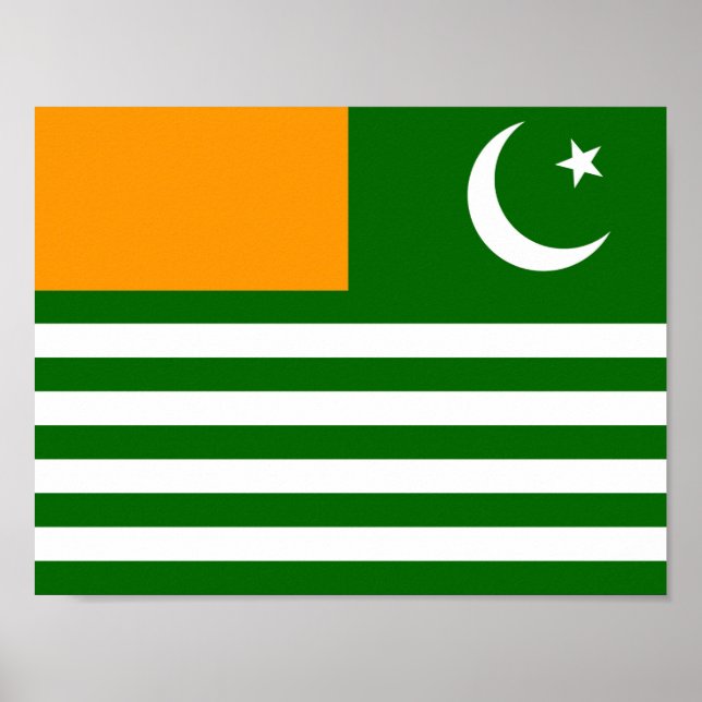kashmir country flag province region symbol poster (Front)