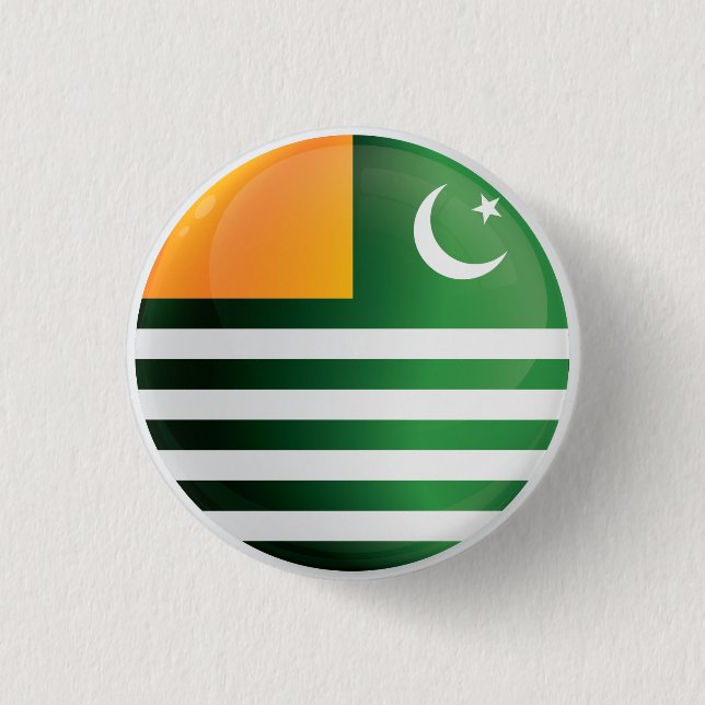 Kashmir  Round Icon Flag Button (Front)