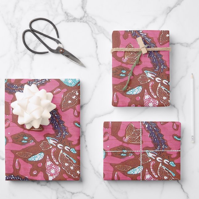 Kasia Batik Wrapping Paper Sheets (Front)