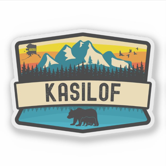 Kasilof, Alaska Sticker (Front)