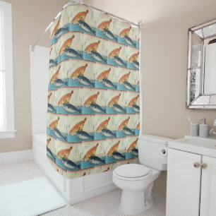 Kasogo & Himedai - Hiroshige's Japanese Fish Shower Curtain