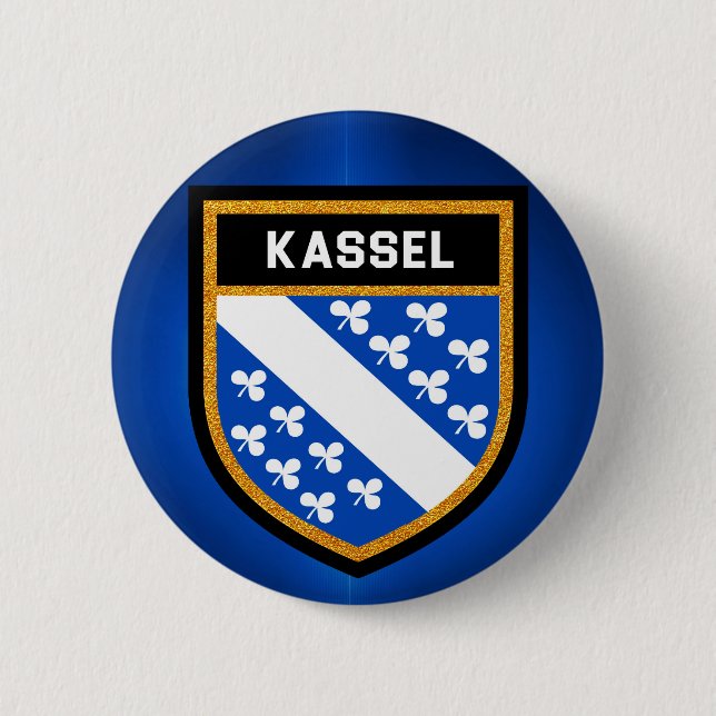 Kassel Flag Pinback Button (Front)
