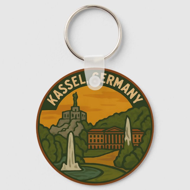 Kassel Germany Hercules Art Keychain (Front)