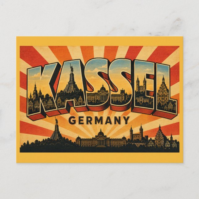 Kassel Germany Hercules Monument Postcard (Front)