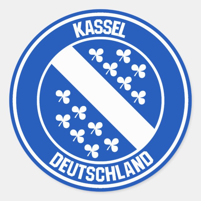 Kassel Round Emblem Classic Round Sticker (Front)