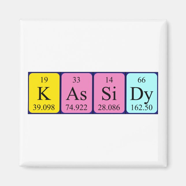 Kassidy periodic table name magnet (Front)