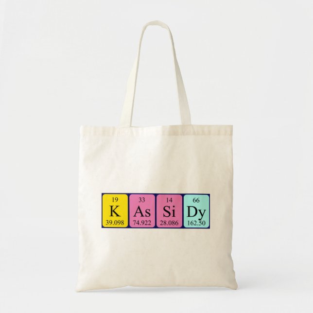 Kassidy periodic table name tote bag (Front)