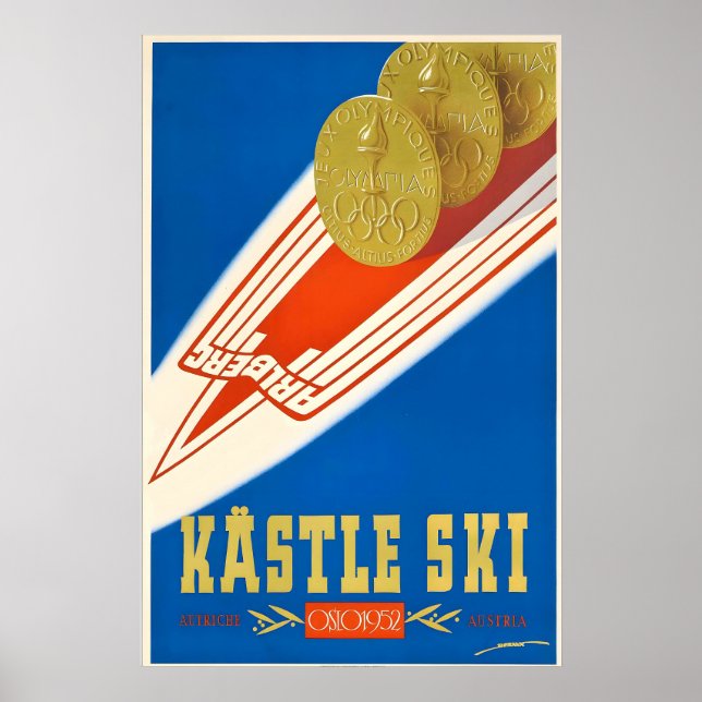 Kastle Ski Austria Oslo Alps Mountains Snow Poster (Front)