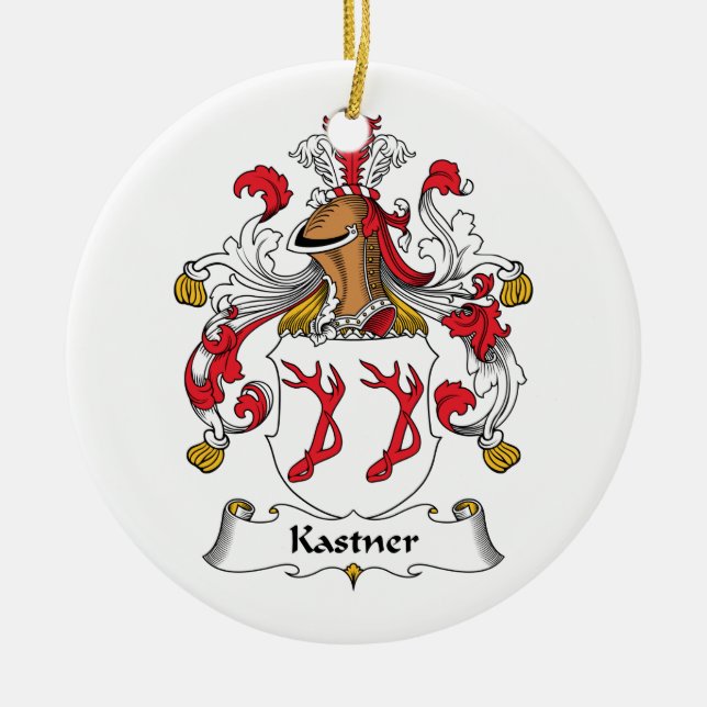 Kastner Family Crest Ceramic Ornament (Front)