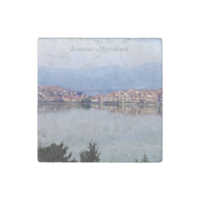 Kastoria – Macedonia Stone Magnet (Front)