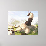 Kastraal Draggo Sheep Guardians - Stretched Canvas Print