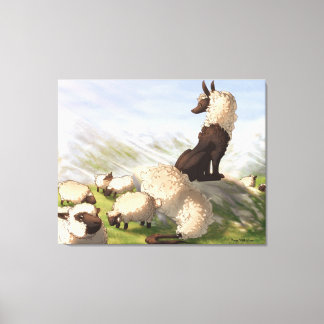 Kastraal Draggo Sheep Guardians - Stretched Canvas Print