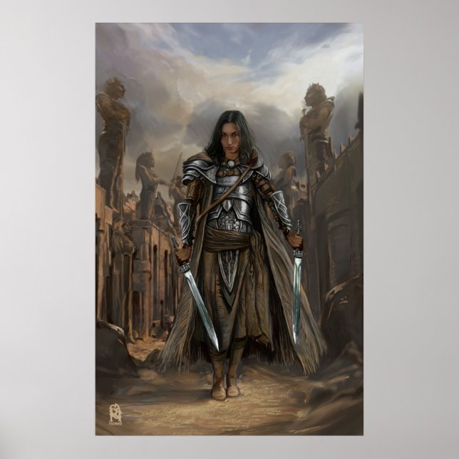 Kat in the ruins of an ancient city poster (Front)