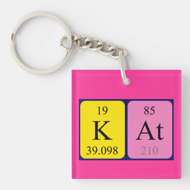 Kat periodic table name keyring (Front)