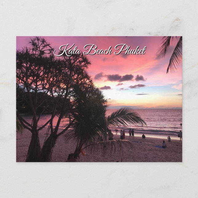 Kata Beach Sunset, Phuket, Thailand Postcard (Front)