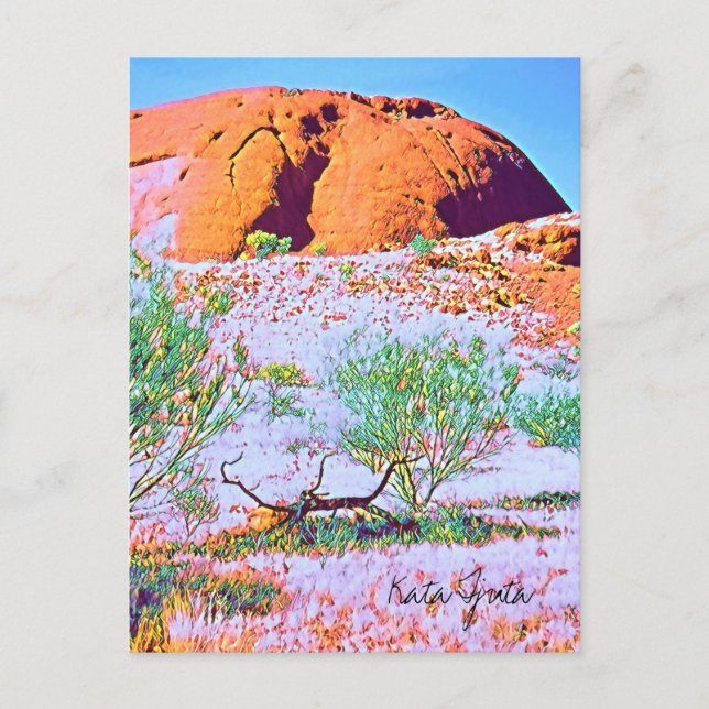 Kata Tjuta The Olgas Central Australia travel Postcard (Front)