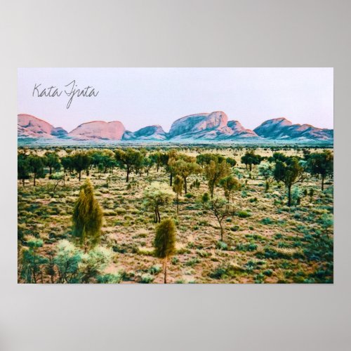 Kata Tjuta The Olgas Central Australia travel Poster