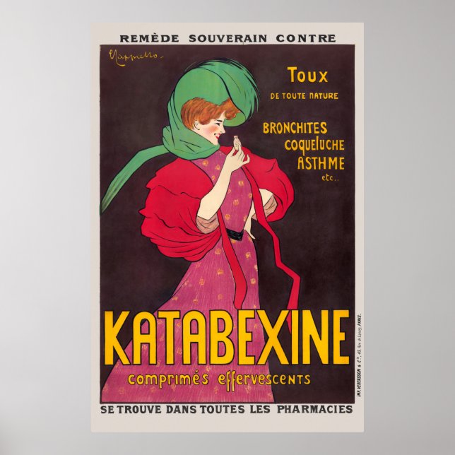 Katabexine Remedy France Vintage Poster 1903 (Front)