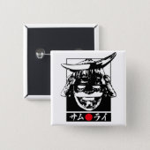 [Katakana] Samurai Button (Front & Back)