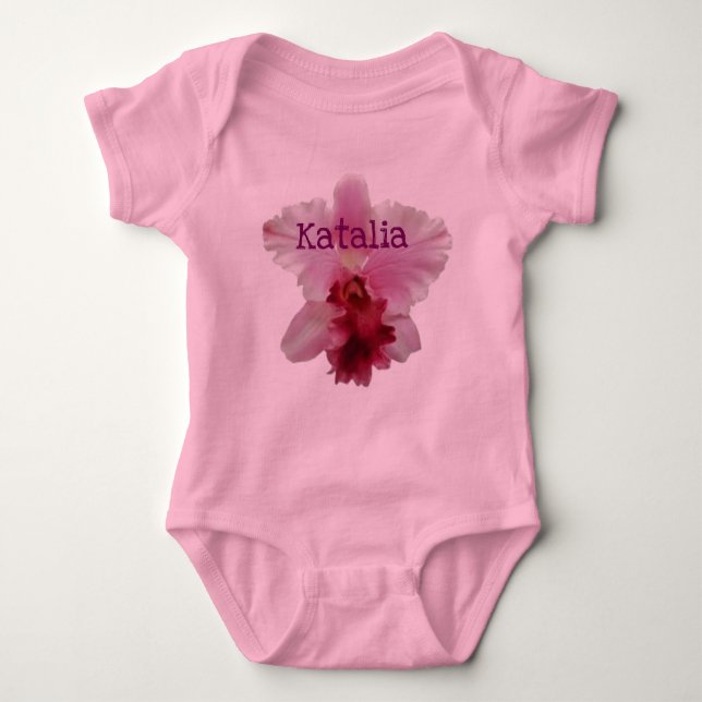 Katalia (Catalia) Orchid Baby Bodysuit (Front)