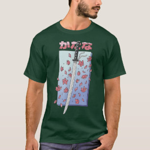 Katana Japanese Anime Sakura Cherry Blossoms Sword T-Shirt