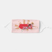 Katana sword and blooming sakura adult cloth face mask (Front, Folded)