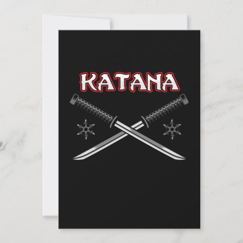 Katana Sword Ninja Japanese Art Japan Samurai Gift Invitation