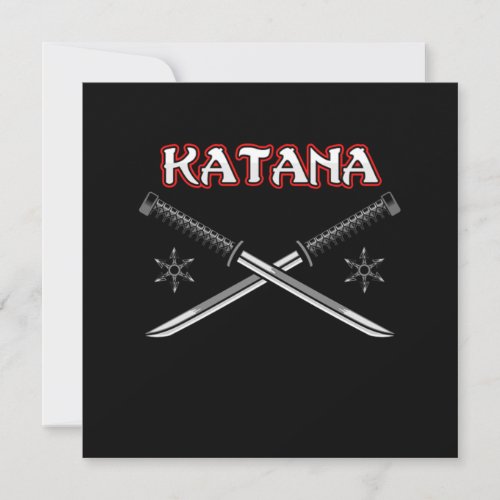 Katana Sword Ninja Japanese Art Japan Samurai Gift Invitation