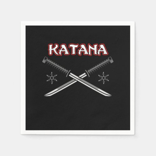 Katana Sword Ninja Japanese Art Japan Samurai Gift Napkins