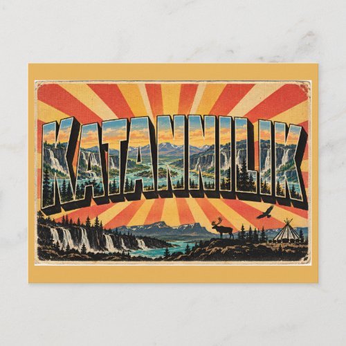 Katannilik NU Waterfalls Arctic River Valley Art Postcard