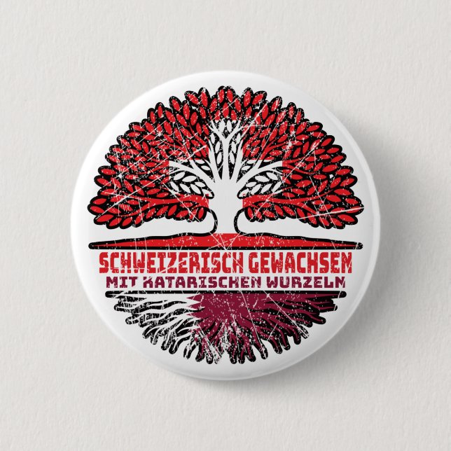 Katar Katarisch Schweizer Schweiz Baum Wurzel Button (Front)