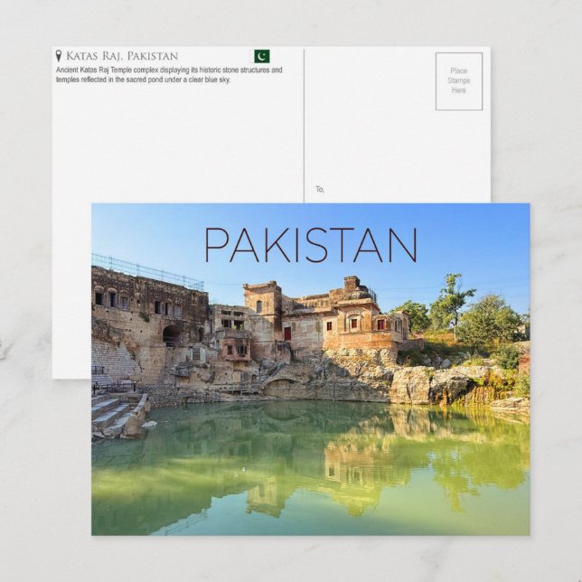 Katas Raj Temples, Pakistan Travel Postcard (Front/Back)