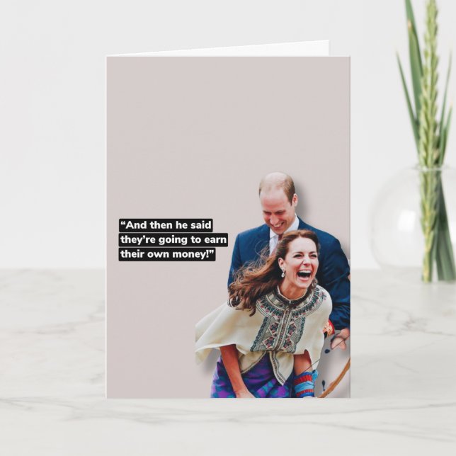 Kate and William funny greeting card (Front)