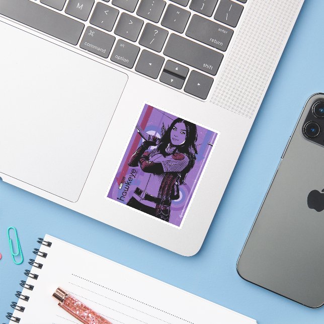 Kate Bishop Graphic Sticker (Laptop w/ iPhone)