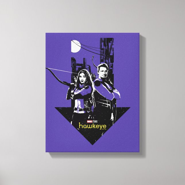Kate Bishop & Hawkeye Arrow Graphic Canvas Print (Front)