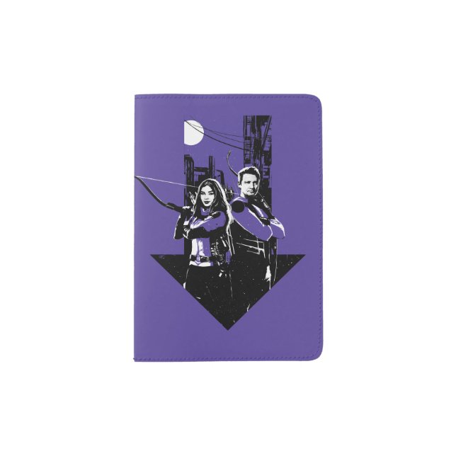Kate Bishop & Hawkeye Arrow Graphic Passport Holder (Front)