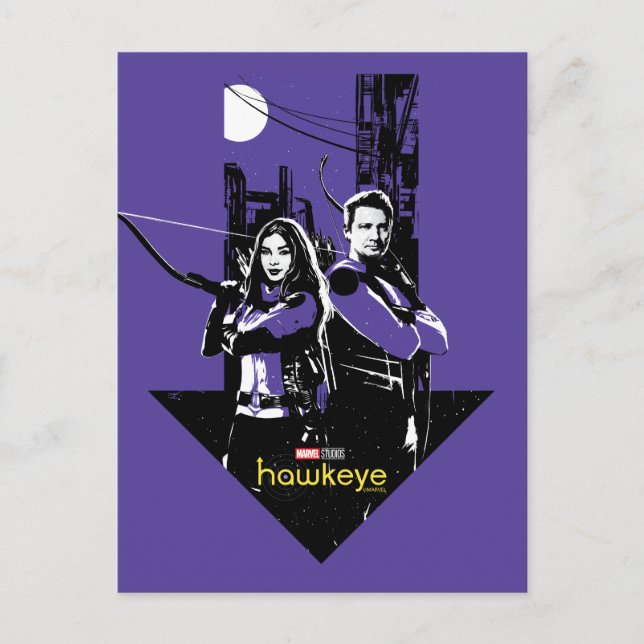 Kate Bishop & Hawkeye Arrow Graphic Postcard (Front)