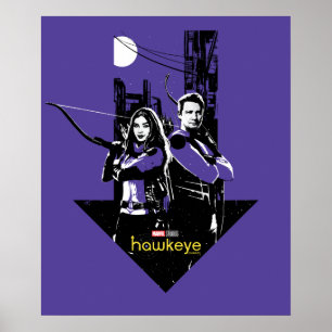 Kate Bishop & Hawkeye Arrow Graphic Poster