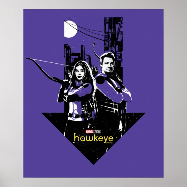 Kate Bishop & Hawkeye Arrow Graphic Poster (Front)
