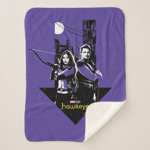 Kate Bishop & Hawkeye Arrow Graphic Sherpa Blanket