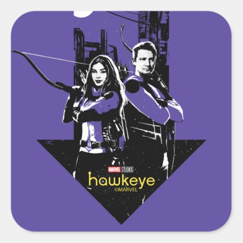 Kate Bishop  Hawkeye Arrow Graphic Square Sticker